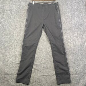 Beams Pants Adult Large Gray Piping Golf Polyester 33x31 Measure Outdoor Pockets